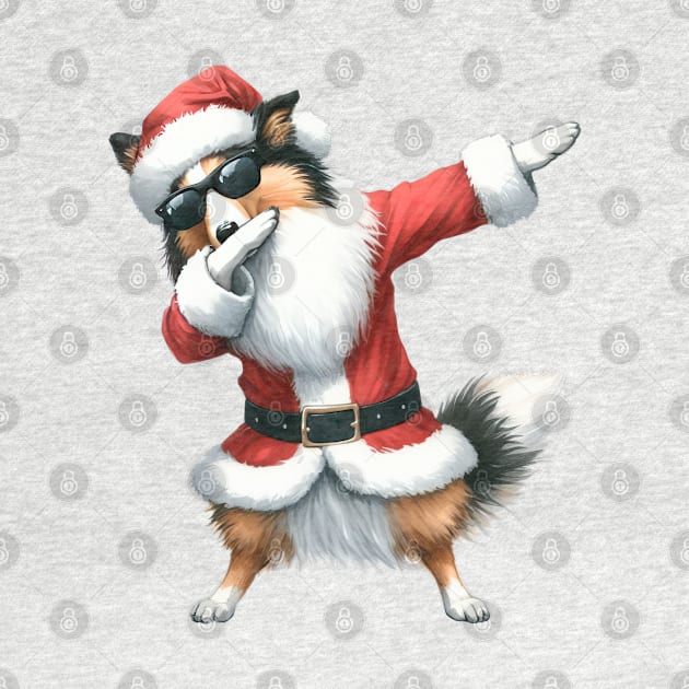 Christmas Collie Dog Dabbing Dance by Chromatic Fusion Studio